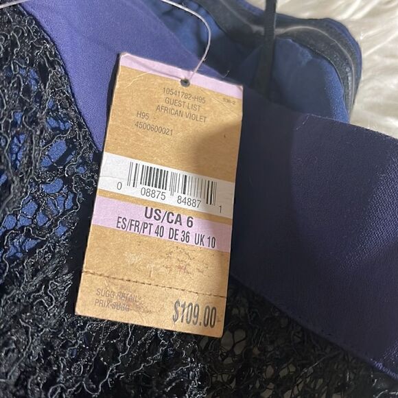 Rachel Rachel Roy guest list mesh strapless bandeau dress African violet - Picture 11 of 12